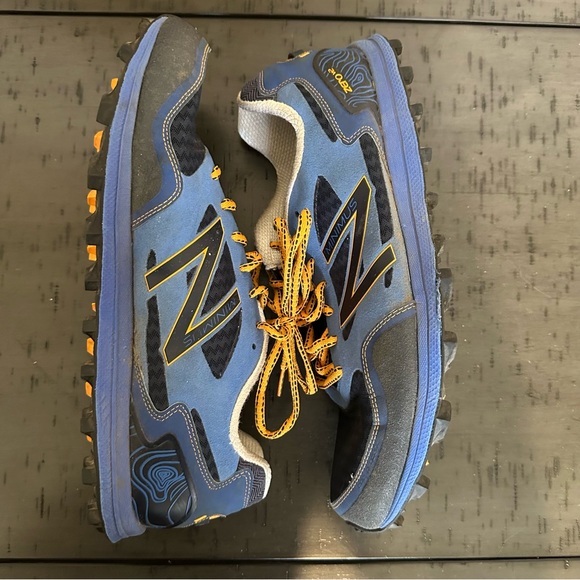 New Balance Men’s Minimus Zero V2 Blue/Orange Trail Running Shoes - Picture 3 of 7